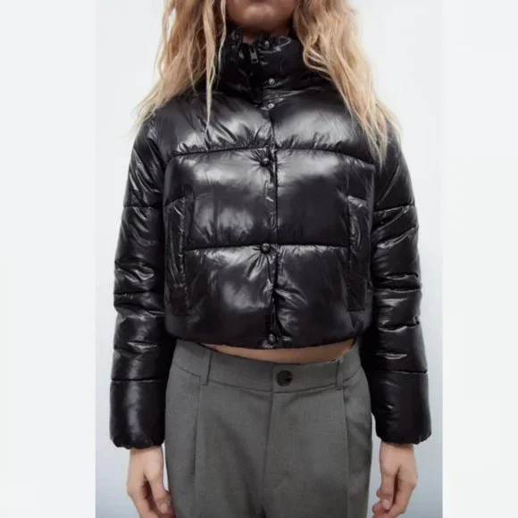 Zara Black Water Repellent Puffer Jacket Sz S, M NWT - Picture 8 of 10